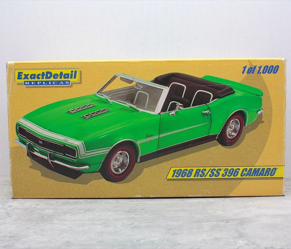 [Exact Detail] 1:18 Chevrolet 1968 Camaro RS/SS Green Model Car Die-Cast