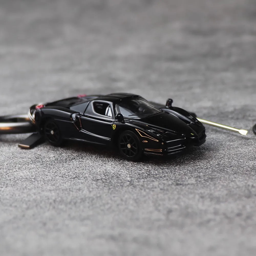 Ferrari Enzo svart Keychain 1:64 modellbil Keychain