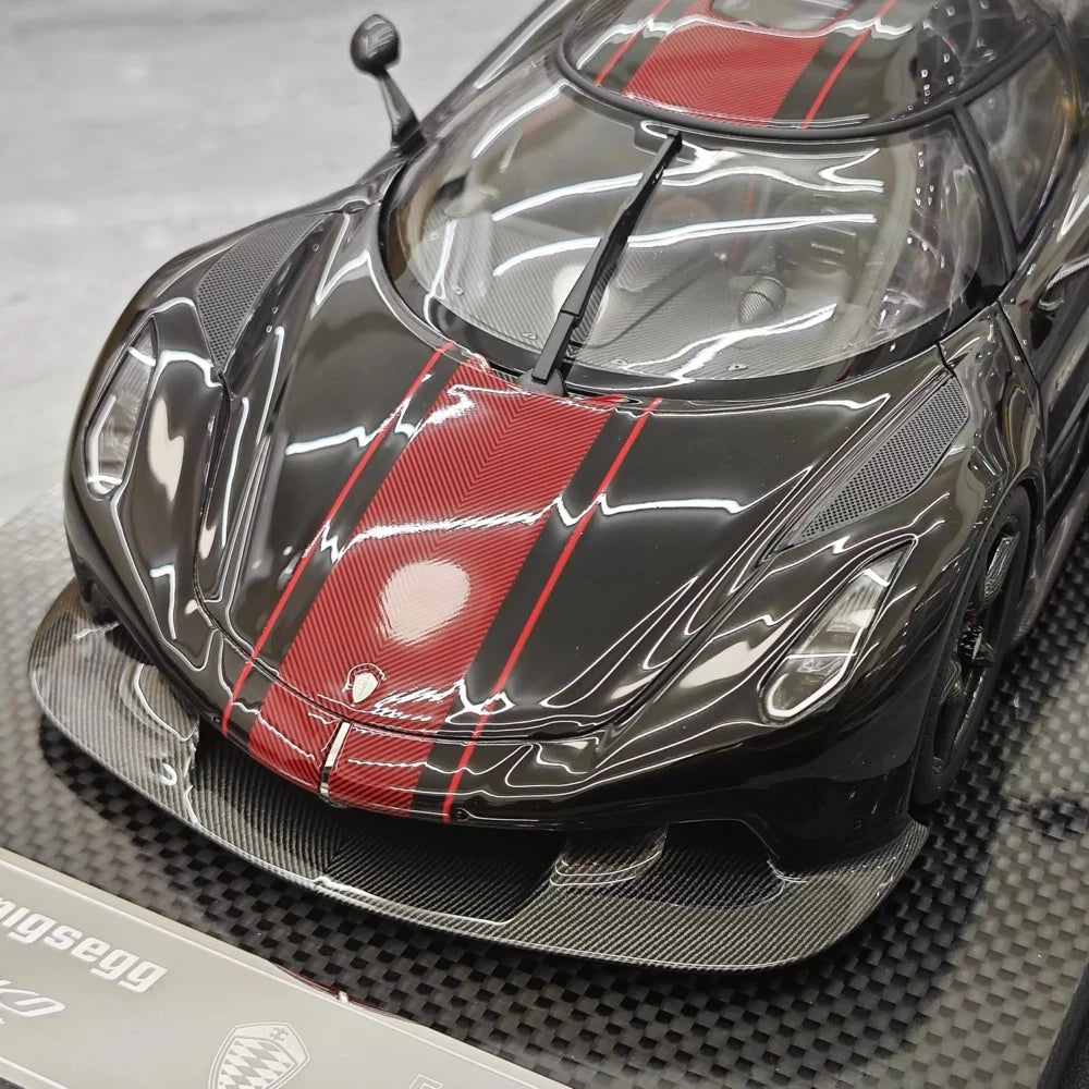 [FrontiArt] 1:18 Koenigsegg 2020 Jesko Absolut Glossy Black & Red Model Car Resin