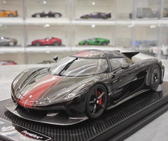 [FrontiArt] 1:18 Koenigsegg 2020 Jesko Absolut Glossy nero & rosso modellino di auto resina
