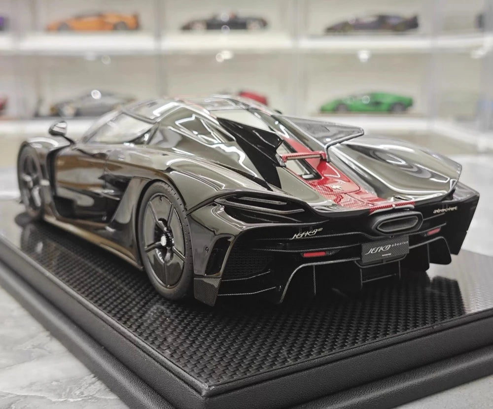 [FrontiArt] 1:18 Koenigsegg 2020 Jesko Absolut Glossy nero & rosso modellino di auto resina