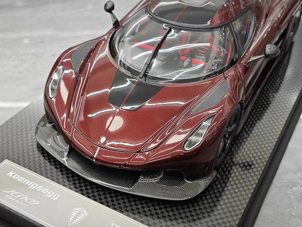 [FrontiArt] 1:18 Koenigsegg 2020 Jesko Absolut Glossy Wine modellino di auto resina