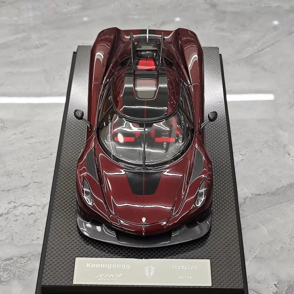 [FrontiArt] 1:18 Koenigsegg 2020 Jesko Absolut Glossy Wine modellino di auto resina