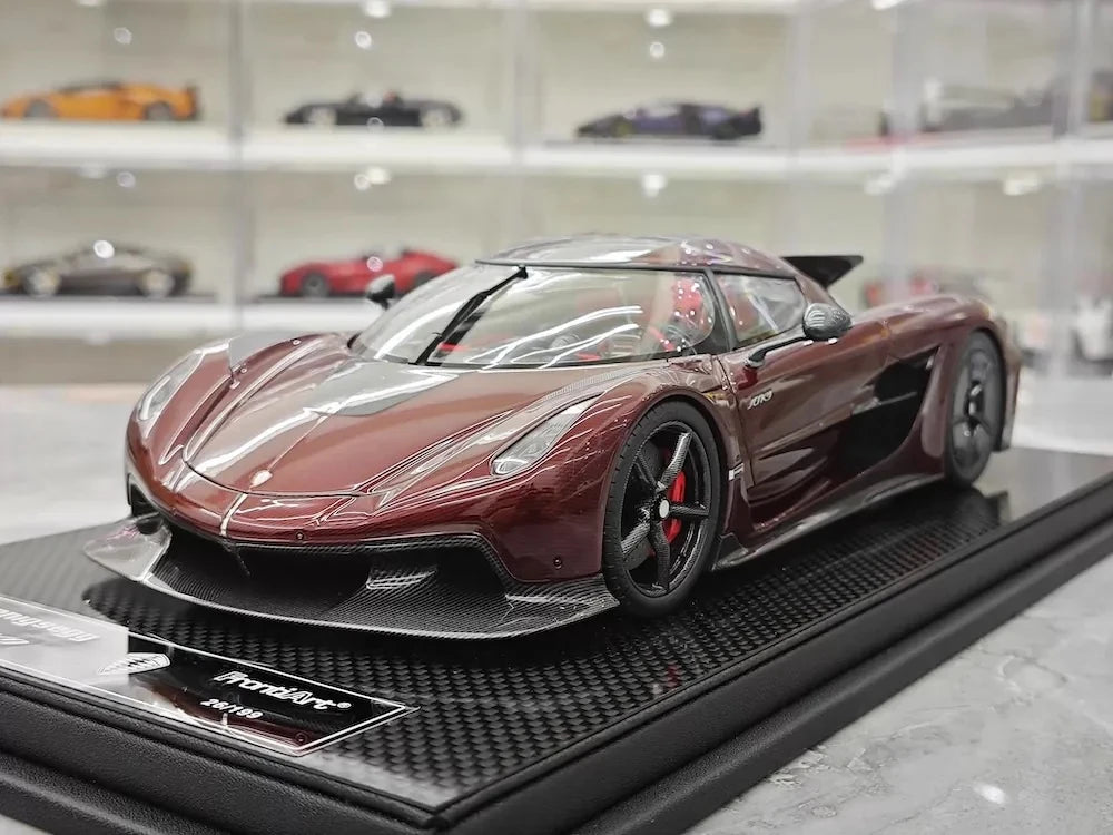[FrontiArt] 1:18 Koenigsegg 2020 Jesko Absolut Glossy Wine modellino di auto resina