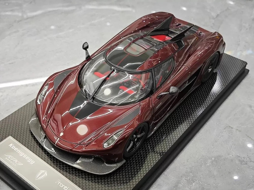 [FrontiArt] 1:18 Koenigsegg 2020 Jesko Absolut Glossy Wine modellino di auto resina