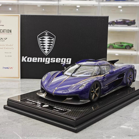 [FrontiArt] 1:18 Koenigsegg 2020 Jesko Absolut Glossy Blue Model Car Resin