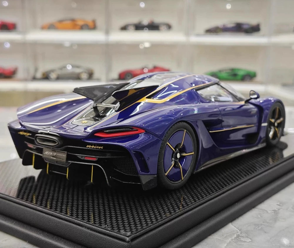 [FrontiArt] 1:18 Koenigsegg 2020 Jesko Absolut Glossy Blue Model Car Resin