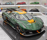 [FrontiArt] 1:18 Koenigsegg 2020 Jesko Attack Glossy Green & Orange Model Car Resin
