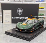 [FrontiArt] 1:18 Koenigsegg 2020 Jesko Attack Glossy Green & Orange Model Car Resin
