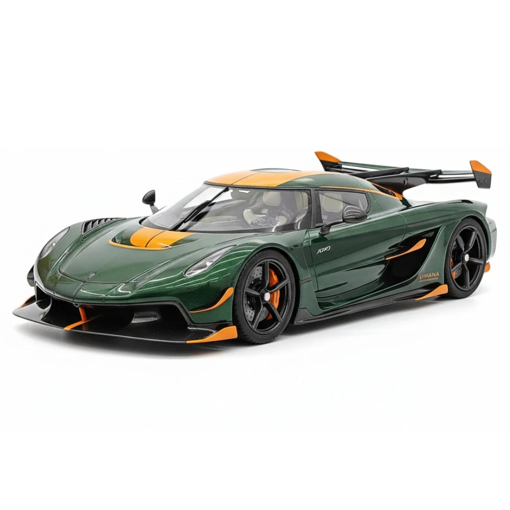 [FrontiArt] 1:18 Koenigsegg 2020 Jesko Attack Glossy Green & Orange Model Car Resin