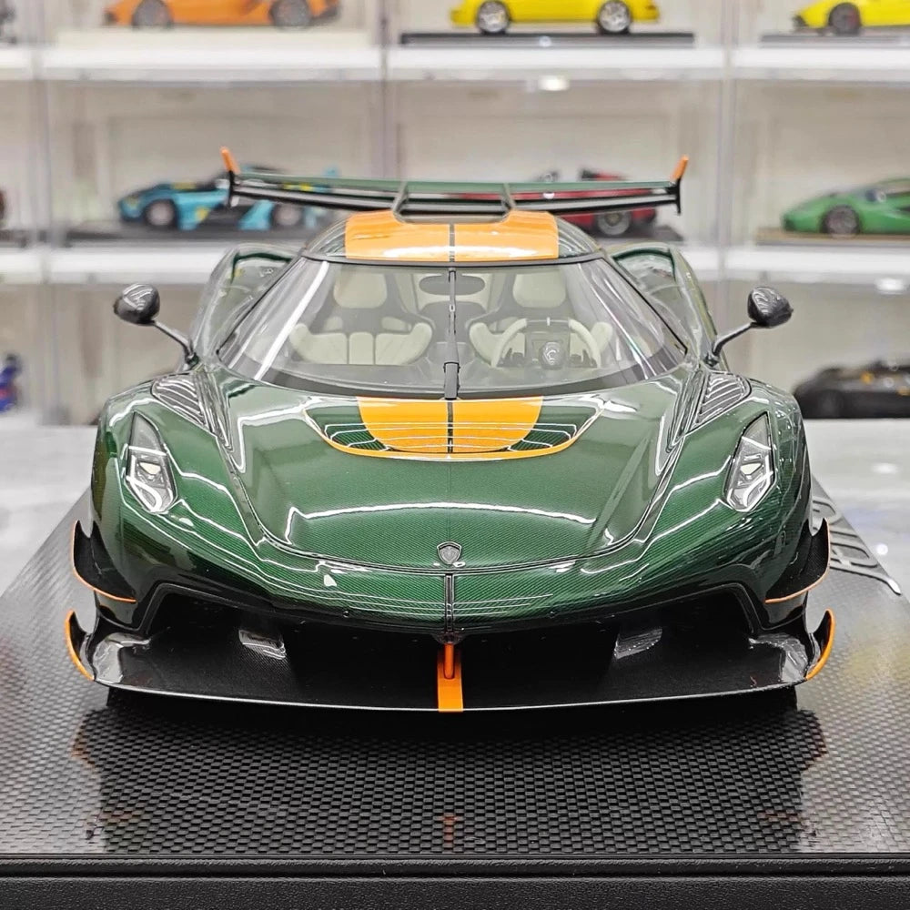 [FrontiArt] 1:18 Koenigsegg 2020 Jesko Attack Glossy Green & Orange Model Car Resin