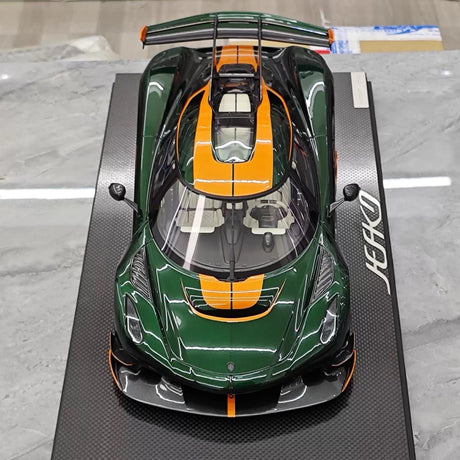 [FrontiArt] 1:18 Koenigsegg 2020 Jesko Attack Glossy Green & Orange Model Car Resin