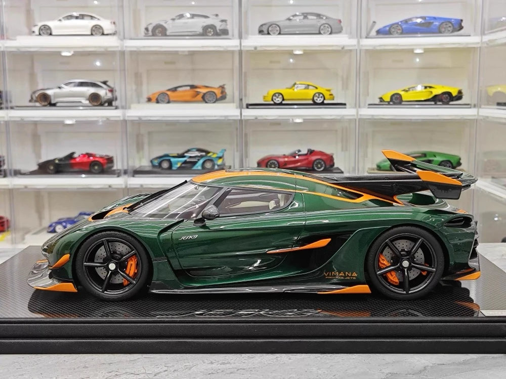 [FrontiArt] 1:18 Koenigsegg 2020 Jesko Attack Glossy Green & Orange Model Car Resin