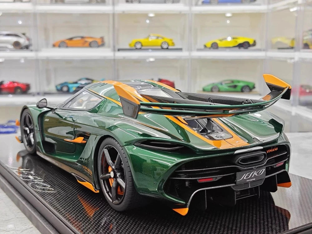 [FrontiArt] 1:18 Koenigsegg 2020 Jesko Attack Glossy Green & Orange Model Car Resin