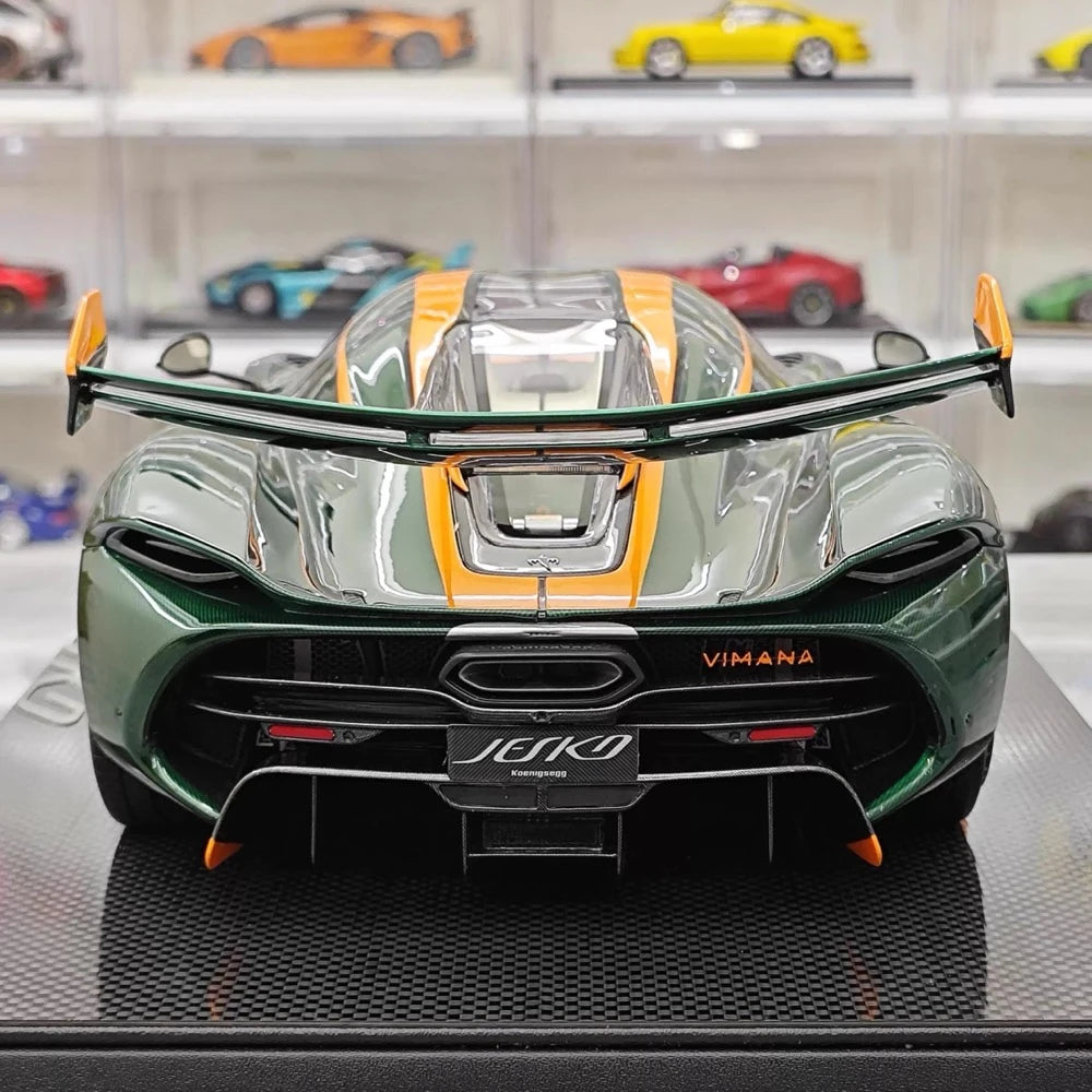 [FrontiArt] 1:18 Koenigsegg 2020 Jesko Attack Glossy Green & Orange Model Car Resin