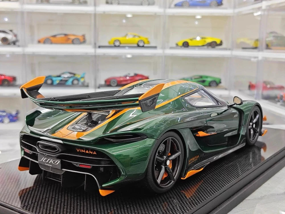 [FrontiArt] 1:18 Koenigsegg 2020 Jesko Attack Glossy Green & Orange Model Car Resin