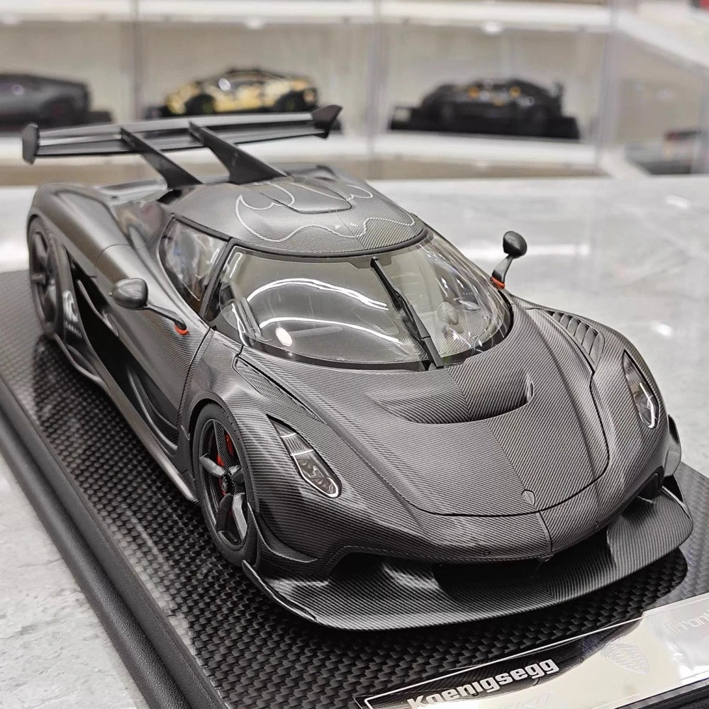 [FrontiArt] 1:18 Koenigsegg 2020 Jesko Attack matt svart modellbil harts