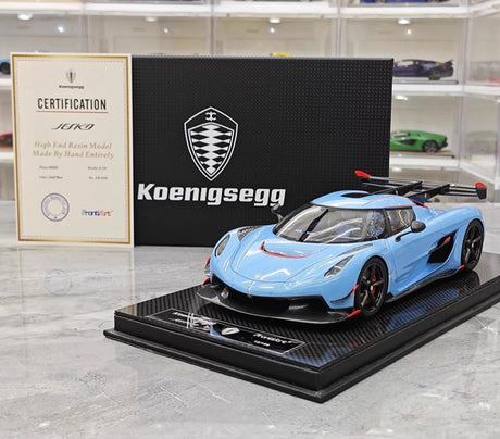 [FrontiArt] 1:18 Koenigsegg 2020 Jesko Attack Glossy Sky Blue Model Car Resin