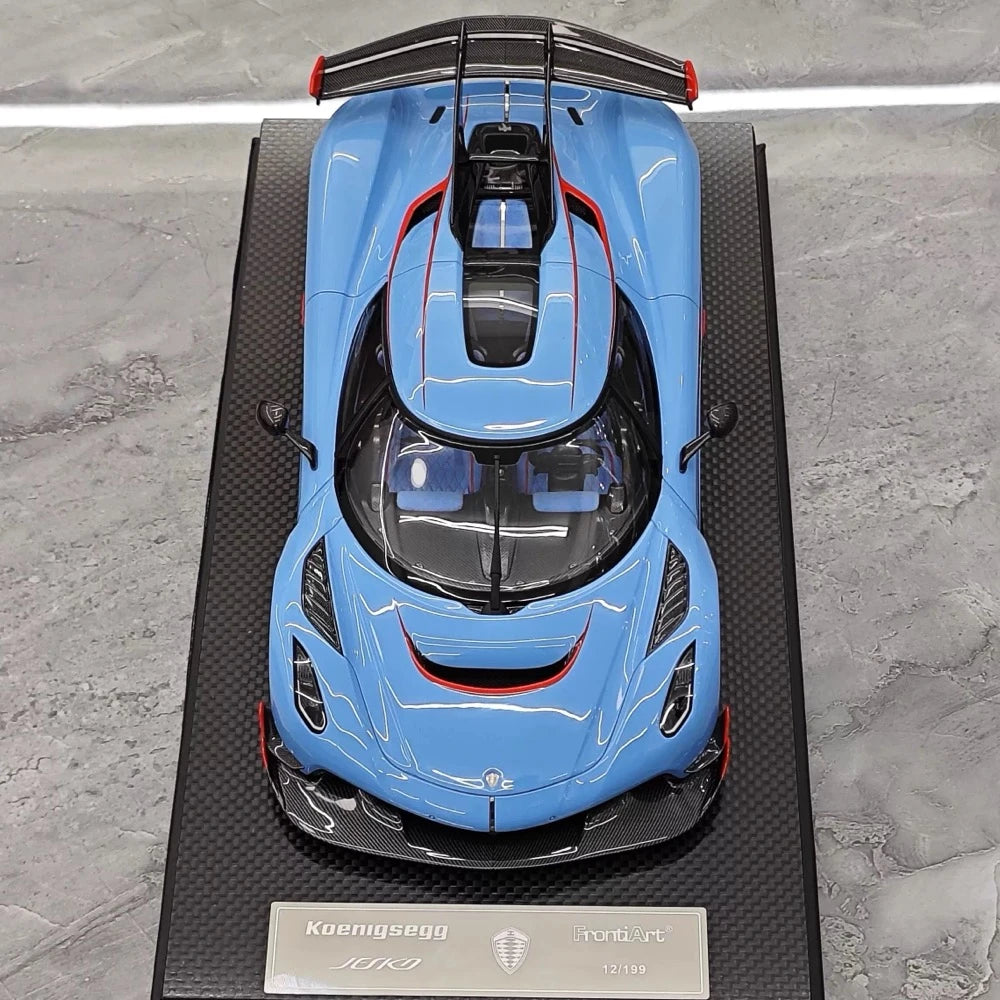 [FrontiArt] 1:18 Koenigsegg 2020 Jesko Attack Glossy Sky Blue Model Car Resin