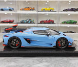 [FrontiArt] 1:18 Koenigsegg 2020 Jesko Attack Glossy Sky Blue Model Car Resin