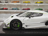 [FrontiArt] 1:18 Koenigsegg 2020 Jesko Attack Glossy White & Green Model Car Resin