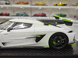 [FrontiArt] 1:18 Koenigsegg 2020 Jesko Attack Glossy White & Green Model Car Resin