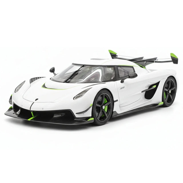 [FrontiArt] 1:18 Koenigsegg 2020 Jesko Attack Glossy White & Green Model Car Resin