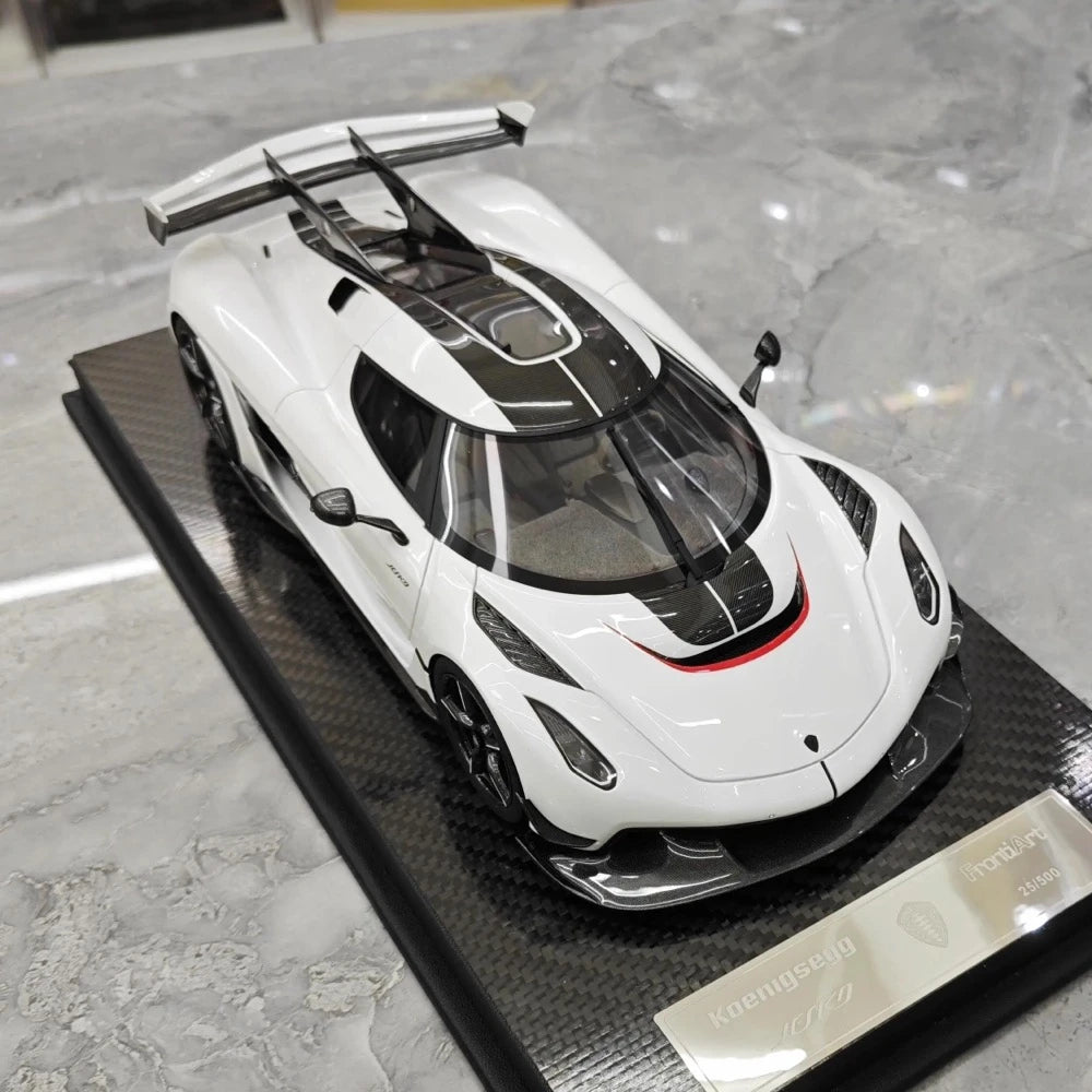 [FrontiArt] 1:18 Koenigsegg 2020 Jesko Attack Glossy White & Red Model Car Resin
