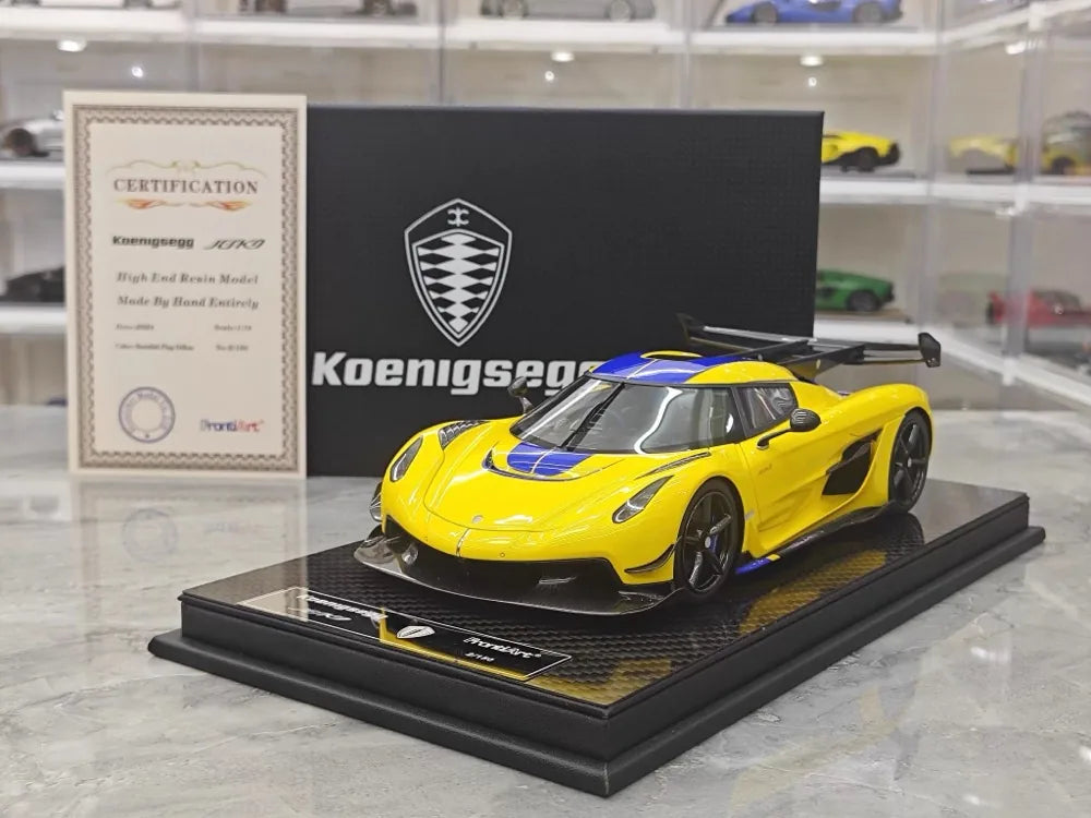 [FrontiArt] 1:18 Koenigsegg 2020 Jesko Attack Glossy Yellow Model Car Resin