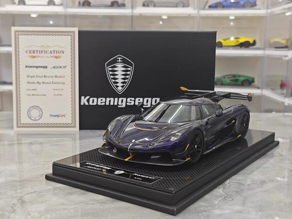 [FrontiArt] 1:18 Koenigsegg 2020 Jesko Attack Glossy Blue Model Car Resin