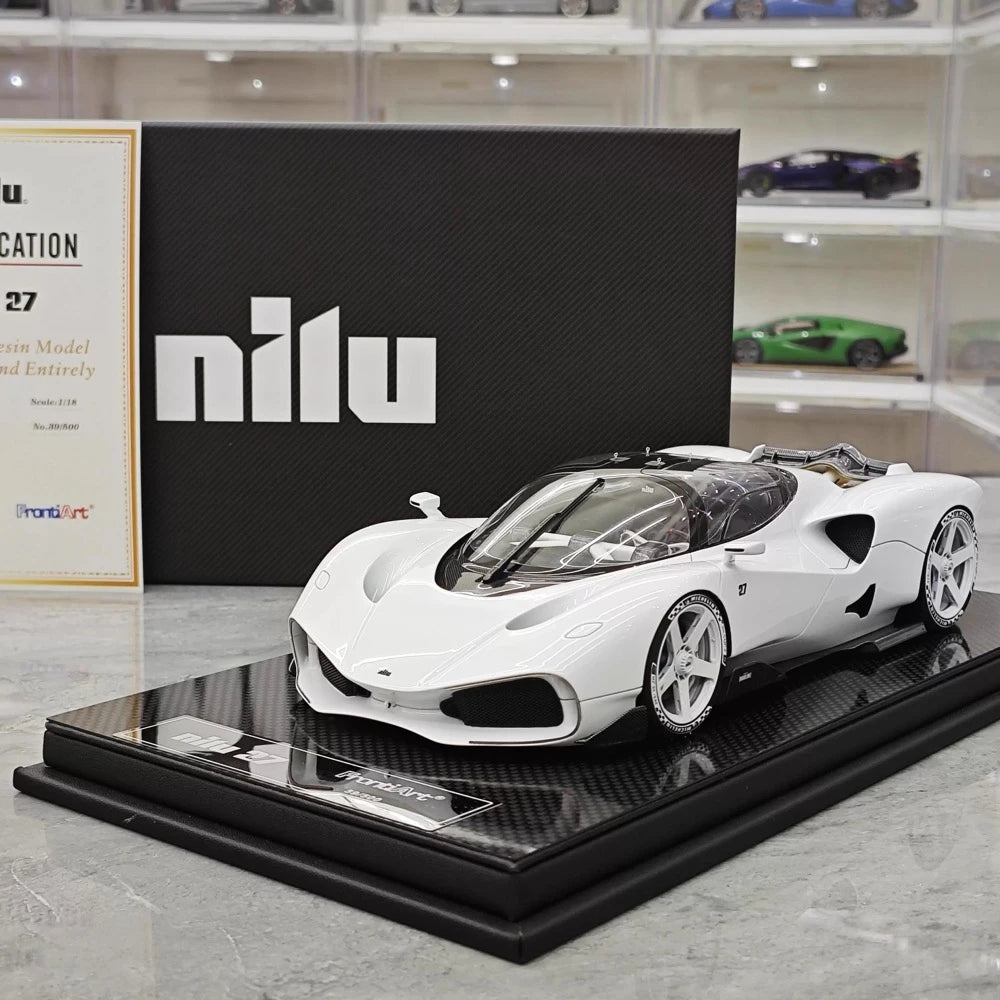 [FrontiArt] 1:18 Nilu 27 Hypercar White Model Car Resin