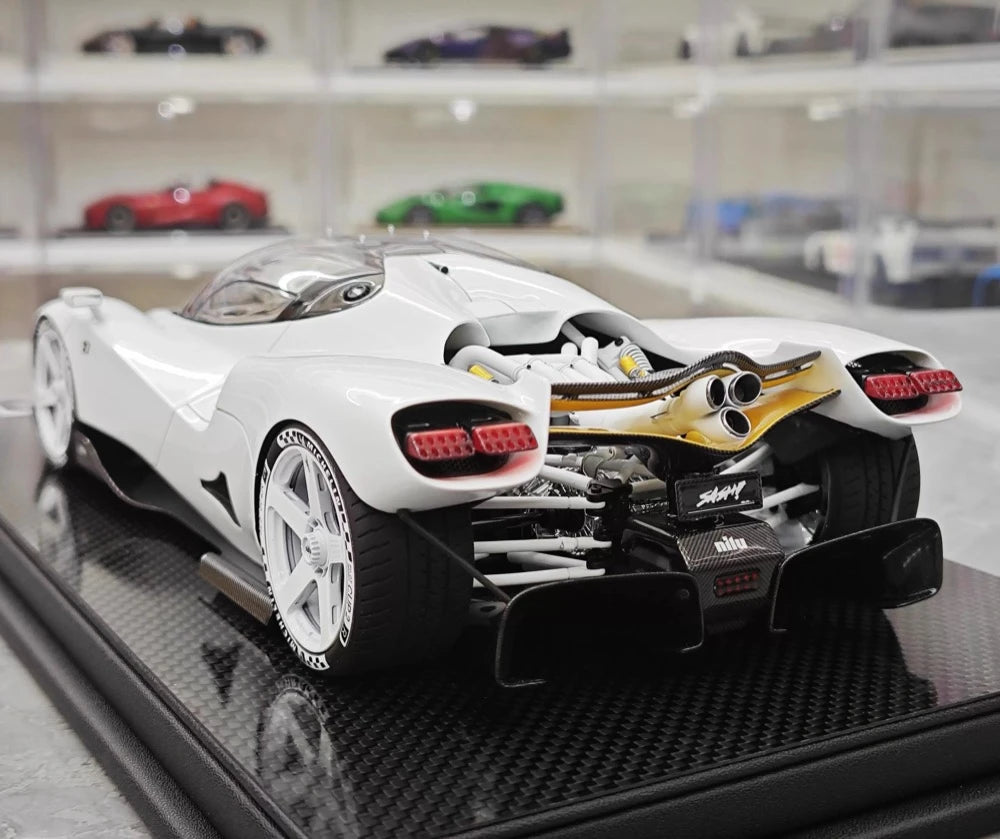 [FrontiArt] 1:18 Nilu 27 Hypercar White Model Car Resin