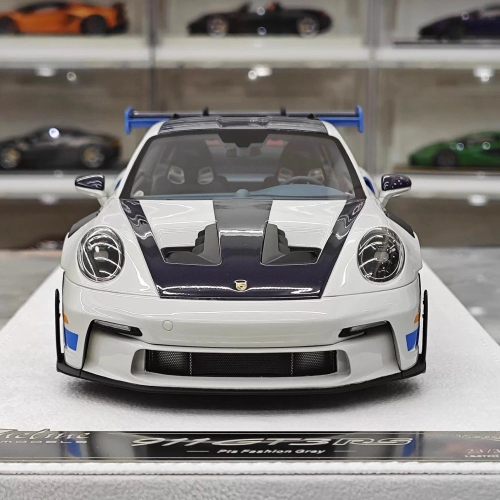 [FuelMe] 1:18 Porsche 2023 911 GT3 RS Gray Model Car Resin