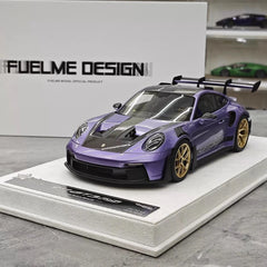 [FuelMe] 1:18 Porsche 2023 911 GT3 RS Purple Model Car Resin
