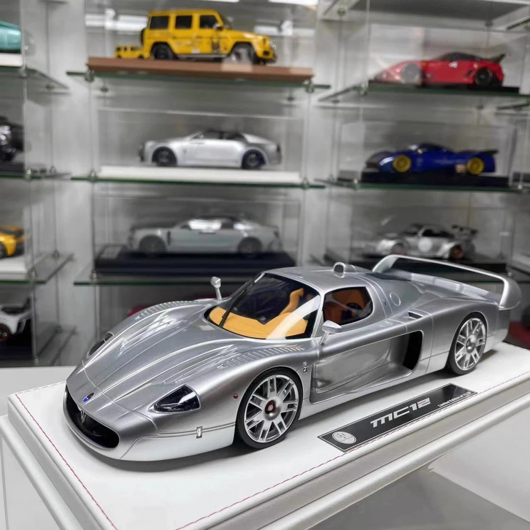 [GL Model] 1:18 Maserati 2006 MC12 GT1 Silver Model Car Resin