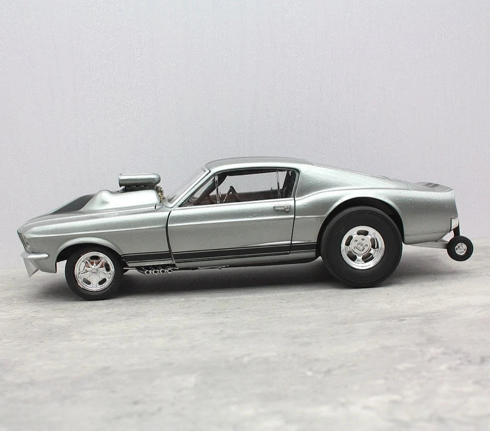 [GMP] 1:18 Ford 1967 Malco Mustang Gasser Silver Model Car Die-Cast