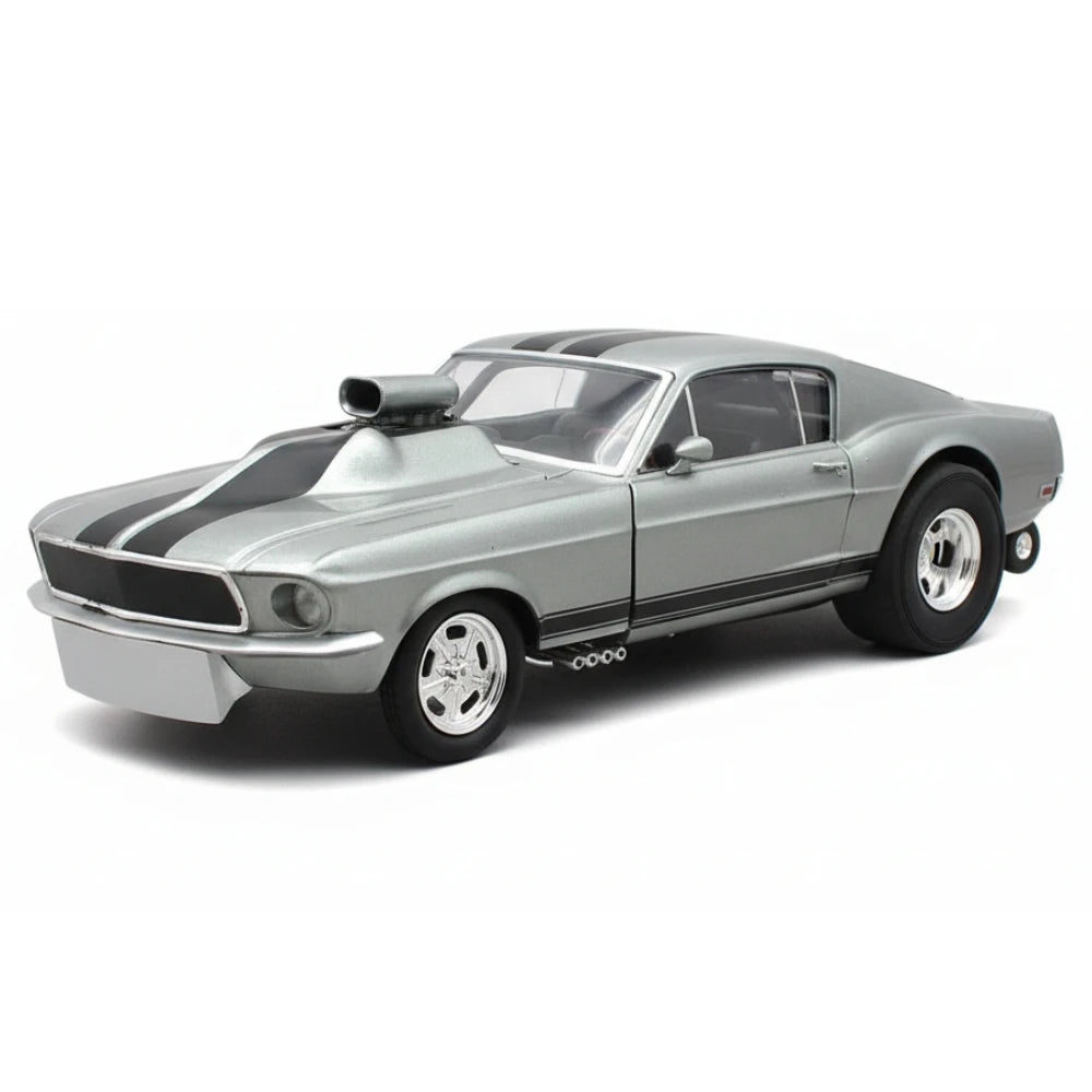 [GMP] 1:18 Ford 1967 Malco Mustang Gasser Silver Model Car Die-Cast