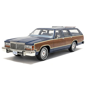 [Greenlight] 1:18 Ford 1979 LTD Country Squire Wagon Blue Model Car Die-Cast
