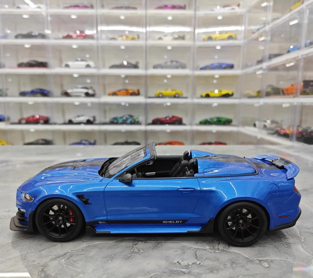 [GT Spirit] 1:18 Ford 2022 Mustang Shelby Super Snake Speedster Blue Model Car Resin