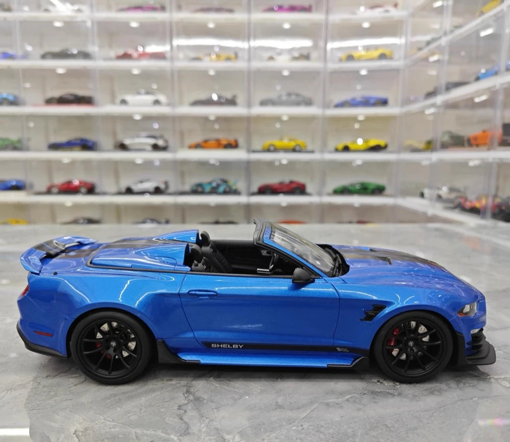 [GT Spirit] 1:18 Ford 2022 Mustang Shelby Super Snake Speedster Blue Model Car Resin