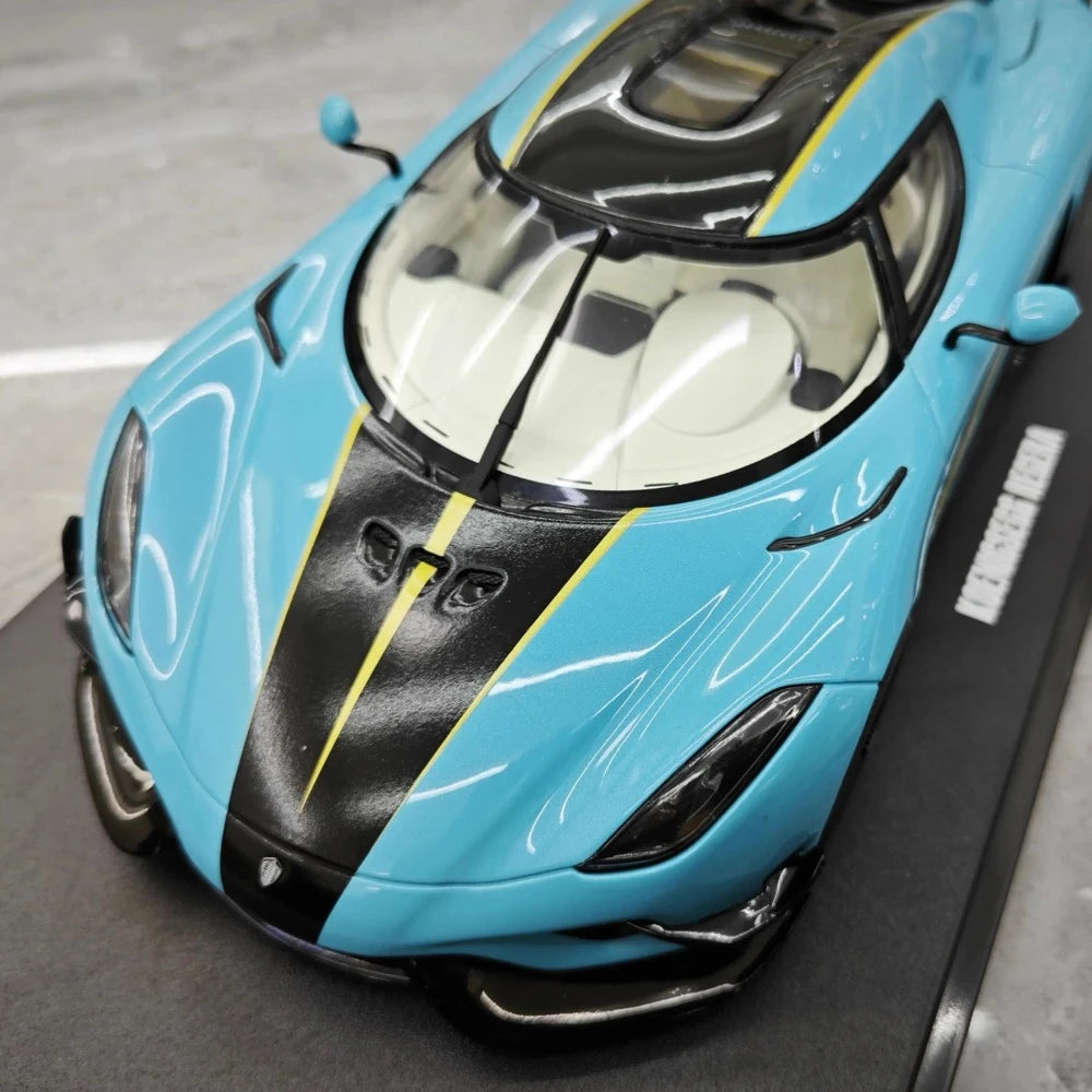 [GT Spirit] 1:18 Koenigsegg 2020 Regera Blue Model Car Resin