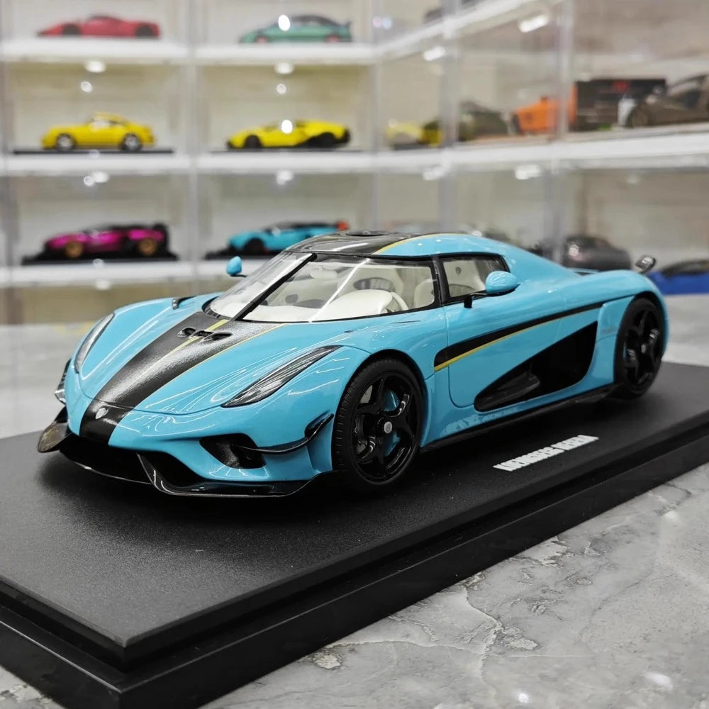 [GT Spirit] 1:18 Koenigsegg 2020 Regera blu modellino di auto resina