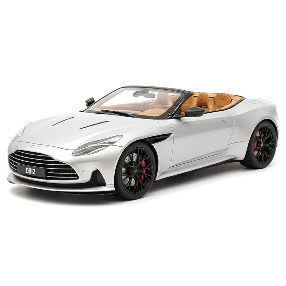 [GT Spirit] 1:18 Aston Martin 2023 DB12 Volante Silver Model Car Resin