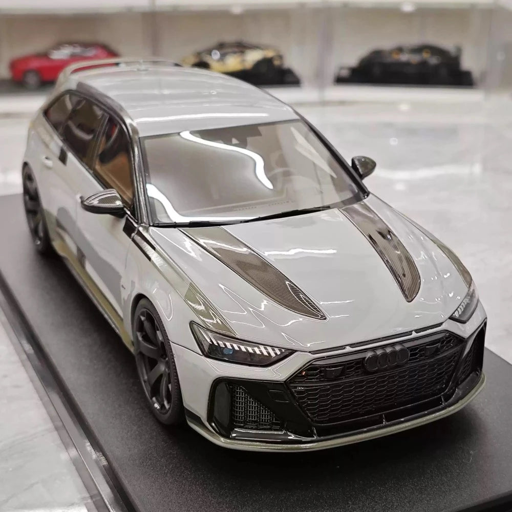 [GT Spirit] 1:18 Audi 2024 RS6 Avant GT gris voiture miniature Resin