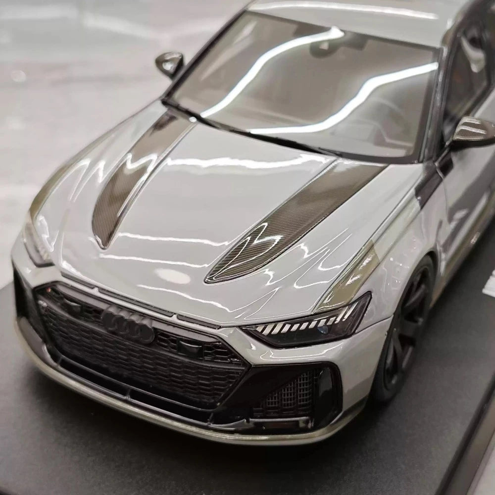 [GT Spirit] 1:18 Audi 2024 RS6 Avant GT Gray Model Car Resin