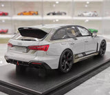 [GT Spirit] 1:18 Audi 2024 RS6 Avant GT Gray Model Car Resin
