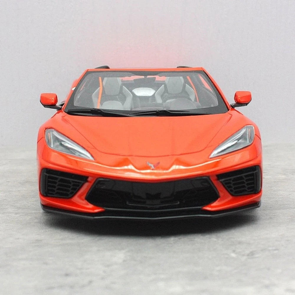 [GT Spirit] 1:18 Chevrolet 2020 Corvette C8 Convertible Orange Model Car Resin