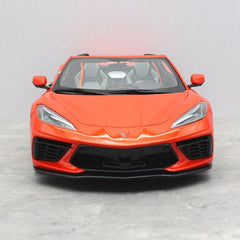 [GT Spirit] 1:18 Chevrolet 2020 Corvette C8 Convertible Orange Model Car Resin