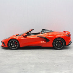 [GT Spirit] 1:18 Chevrolet 2020 Corvette C8 Convertible Orange Model Car Resin