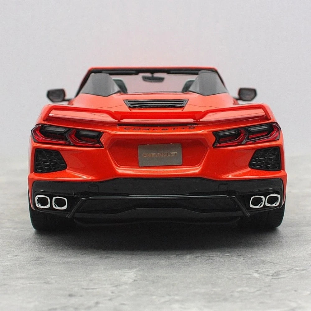 [GT Spirit] 1:18 Chevrolet 2020 Corvette C8 Convertible Orange Model Car Resin